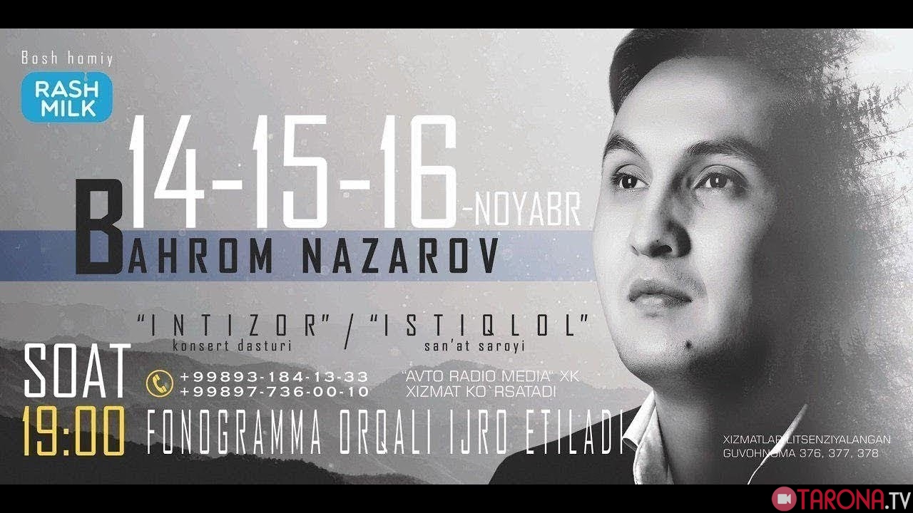Bahrom Nazarov - Intizor (Konsert Dasturi)
