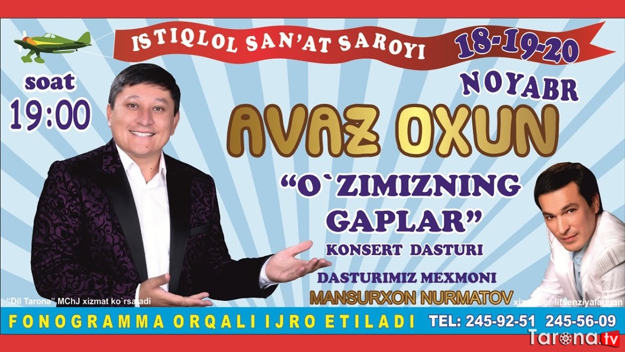 Avaz Oxun - O'zimizni gaplar (Konsert 2015)
